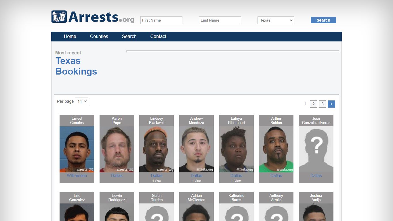 Texas Arrests and Inmate Search